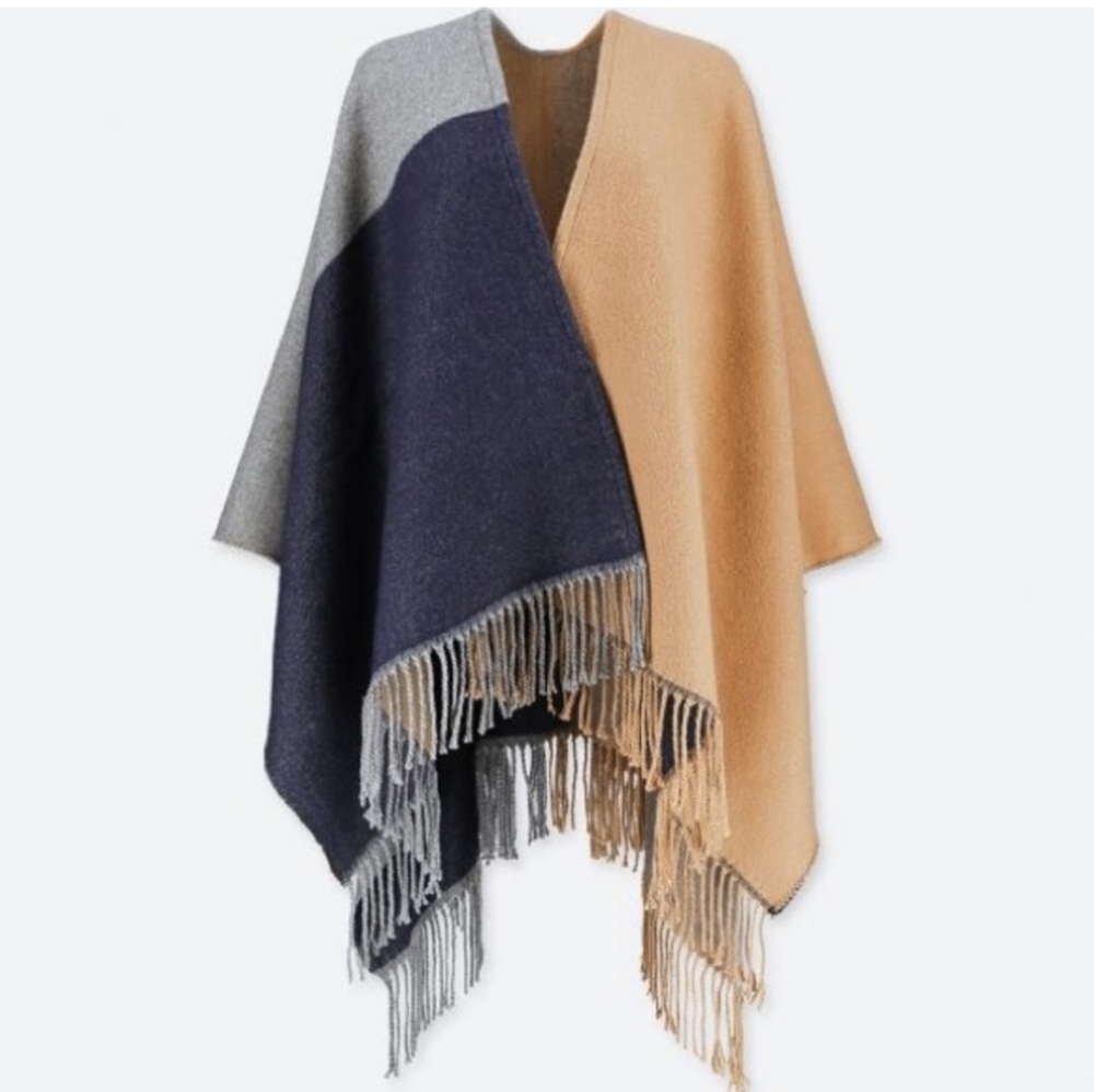 Two-way Big Color Block Stole